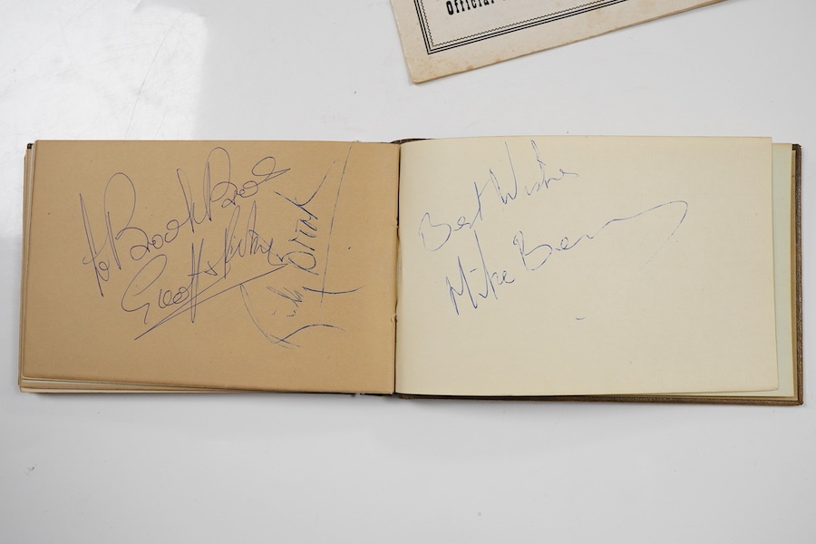 Beatles interest; a 1963 New Musical Express concert programme from the ‘Poll-Winners’ All-Star Concert, Empire Pool, Wembley on Sunday 21 April 1963, together with an autograph album containing various autographs of the